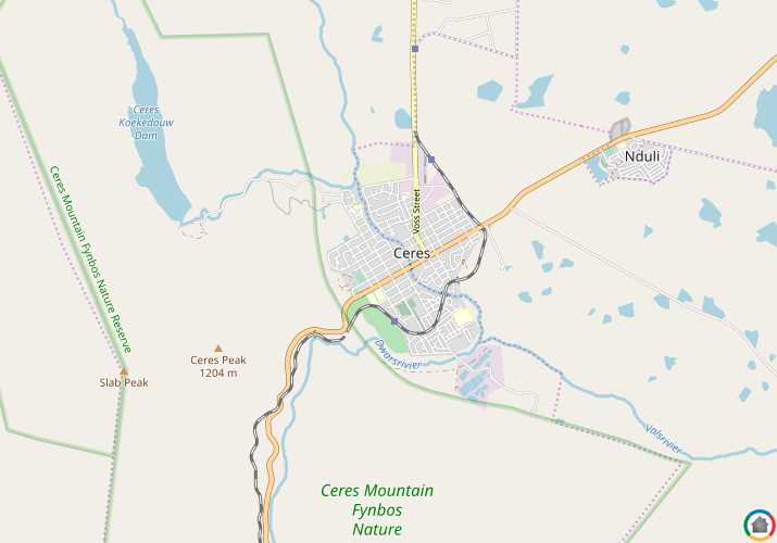 Map location of Ceres
